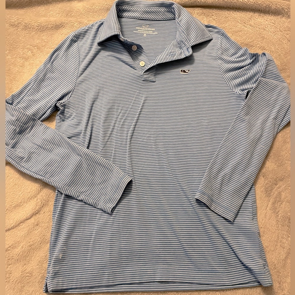 Vineyard Vines Edgartown long sleeve polo, youth medium 12/14